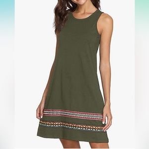 ROMWE Boho Embroidered Ribbon Hem
Sleeveless Loose Fit Knit Dress Medium NWT